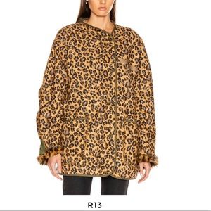 R13
Military Liner Jacket
Leopard faux fur